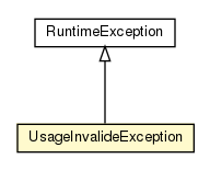 Package class diagram package UsageInvalideException